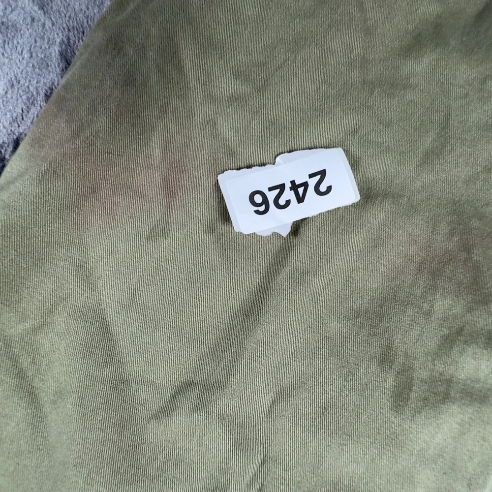 J.Crew Chino Pants Mens 36x32 Green Stretch Cotton Khaki Straight 2426